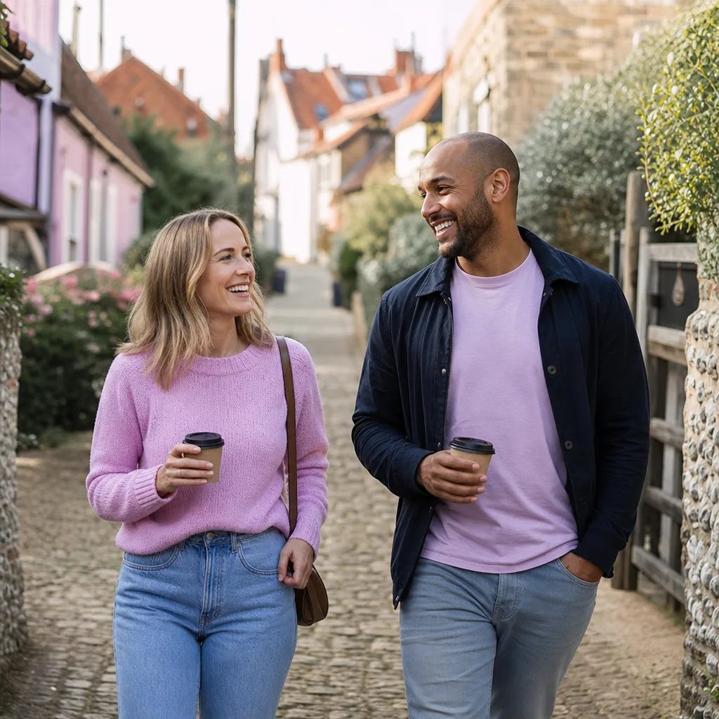 A selection of natural dating profile photographs including a clear headshot and an outdoor picture