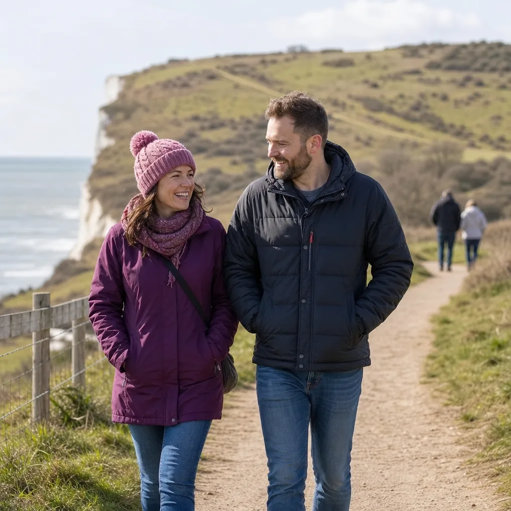 Two people exchanging friendly messages before arranging a local Norfolk date